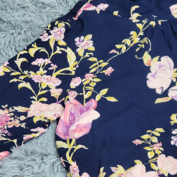 Free People MIDNIGHT COMBO floral blouse /dress - Picture 6 of 11